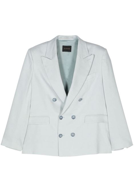 Light blue double-breasted blazer - women